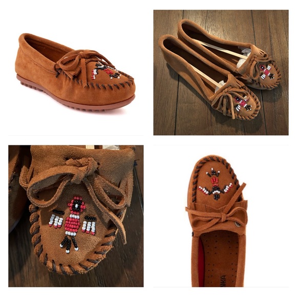 NEW w/box Minnetonka Thunderbird II “Animikii" Hardsole Moccasin - Picture 1 of 13